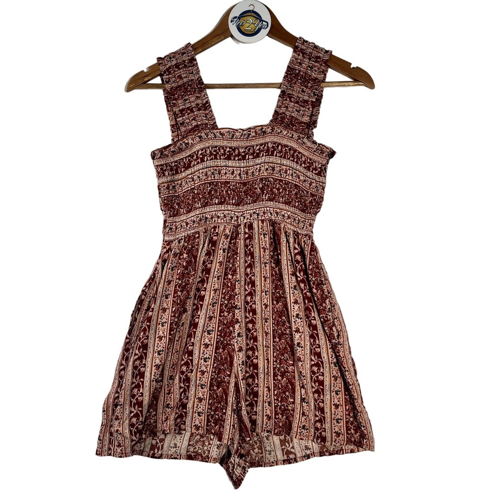 American Eagle Paisley Rust Romper - Picture 2 of 4